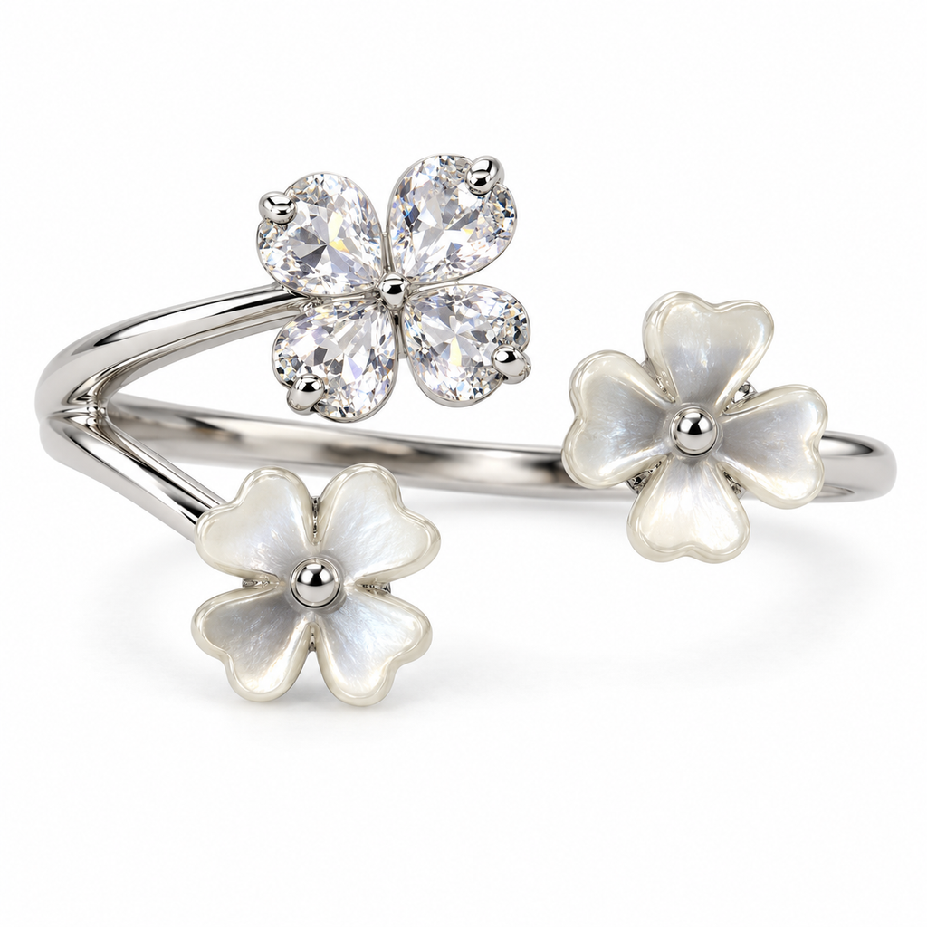Lumi Moonblossom Silver Ring