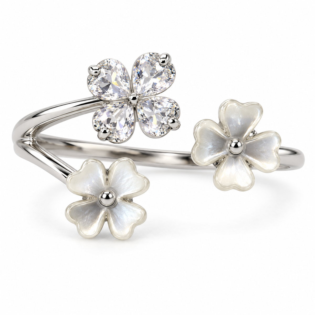 Lumi Moonblossom Silver Ring