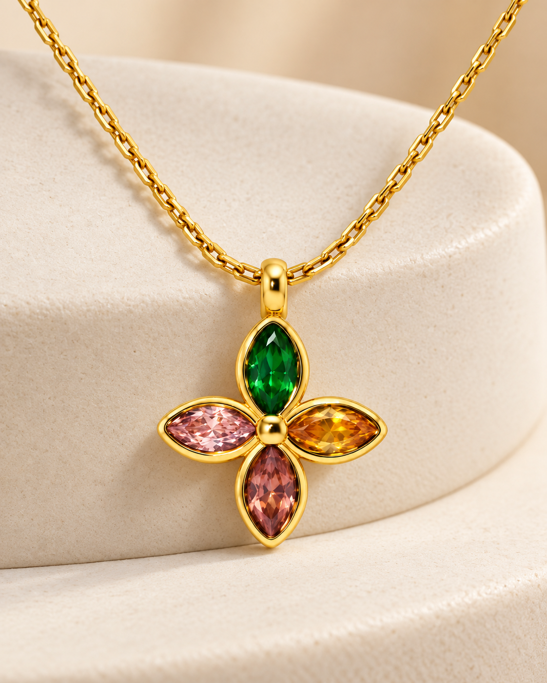 Liora Bloom Multicolour Gold Necklace