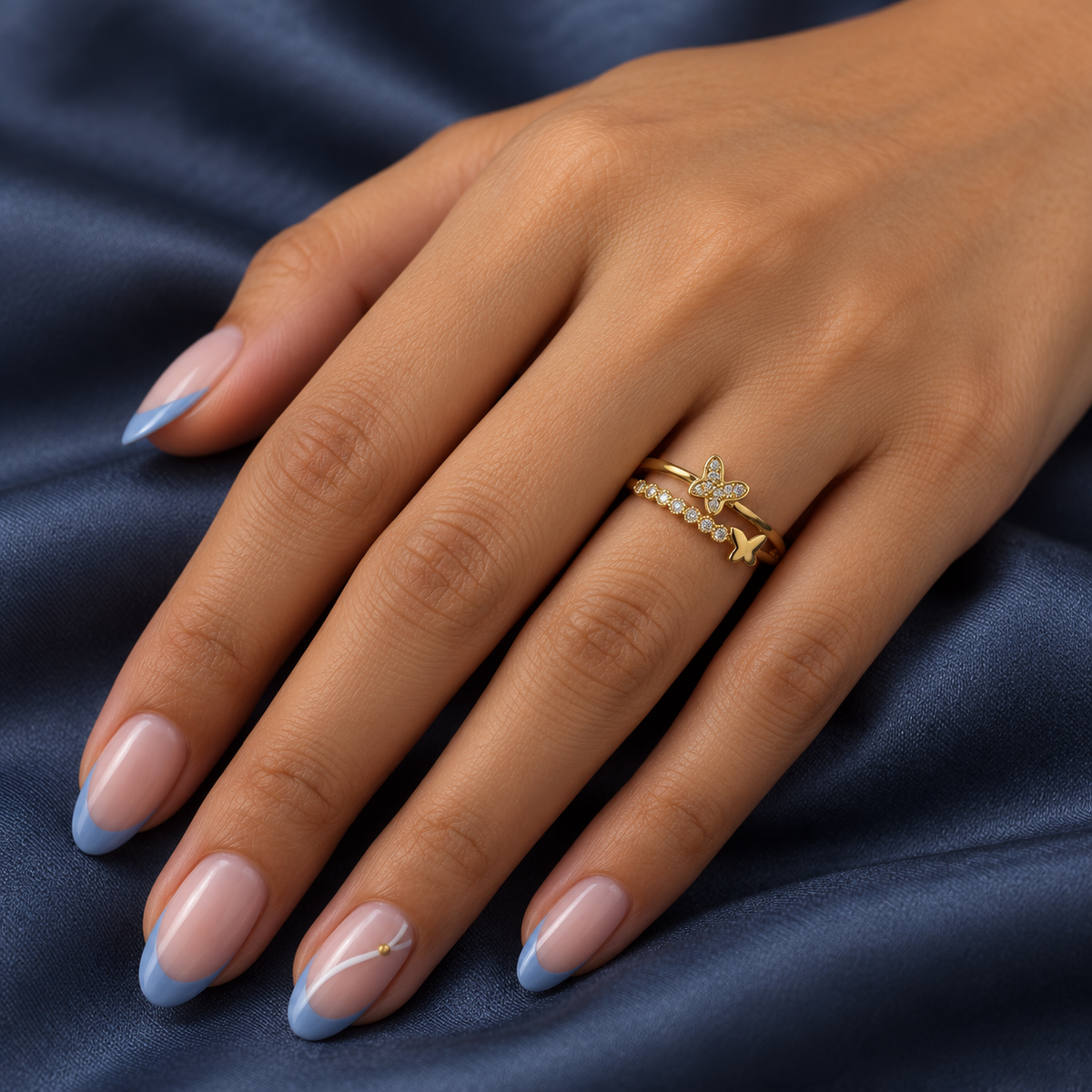 Aveline Butterfly Glow Gold Ring