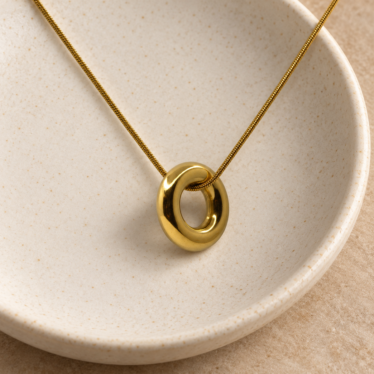 Oriana Golden Loop Necklace