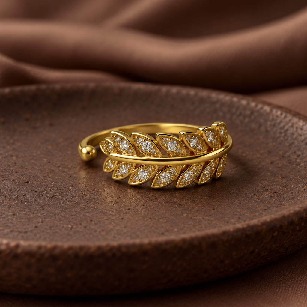 Zaria Leafglow Gold Ring
