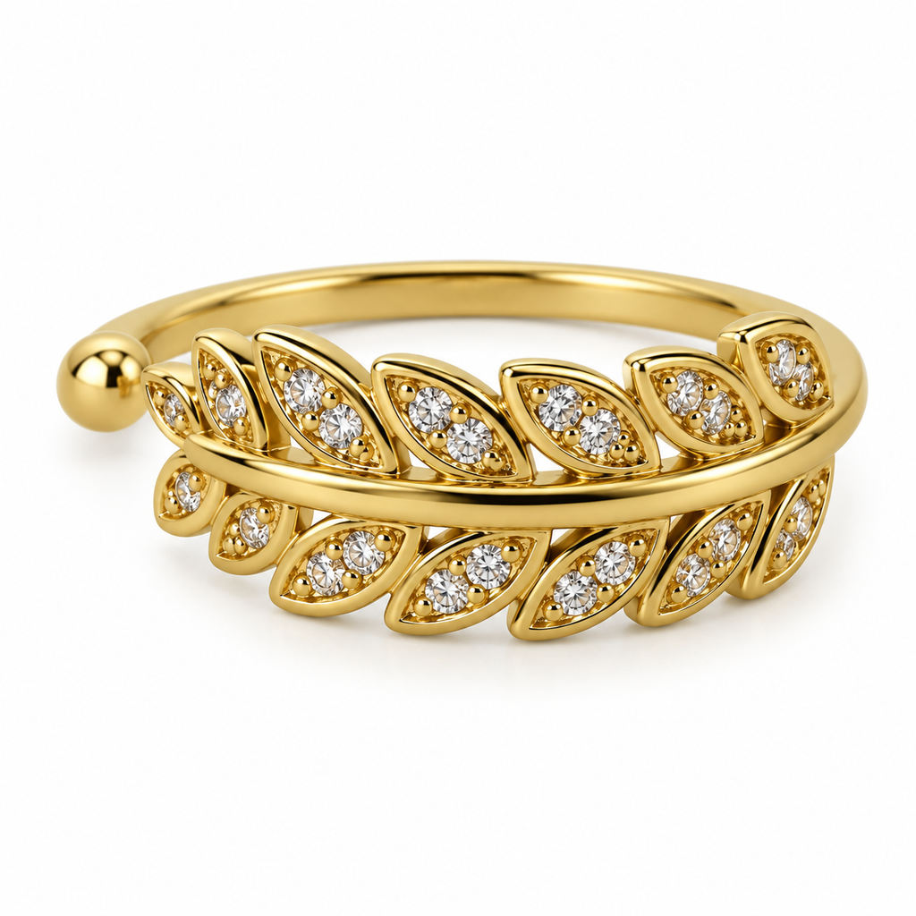 Zaria Leafglow Gold Ring