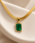 Esmée Emerald Radiance Gold Necklace