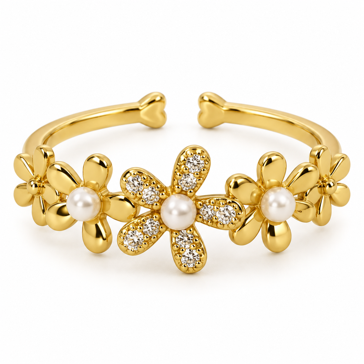 Florina Pearl Garden Gold Ring