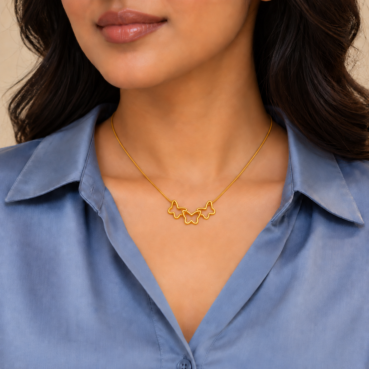 Sylvie Golden Flutter Necklace