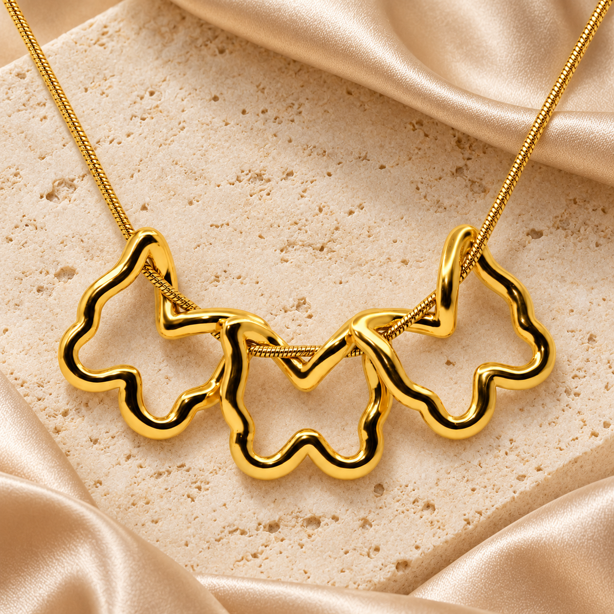 Sylvie Golden Flutter Necklace