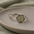 Iris Moonrose Silver Ring