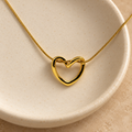 Mira Golden Heartline Necklace