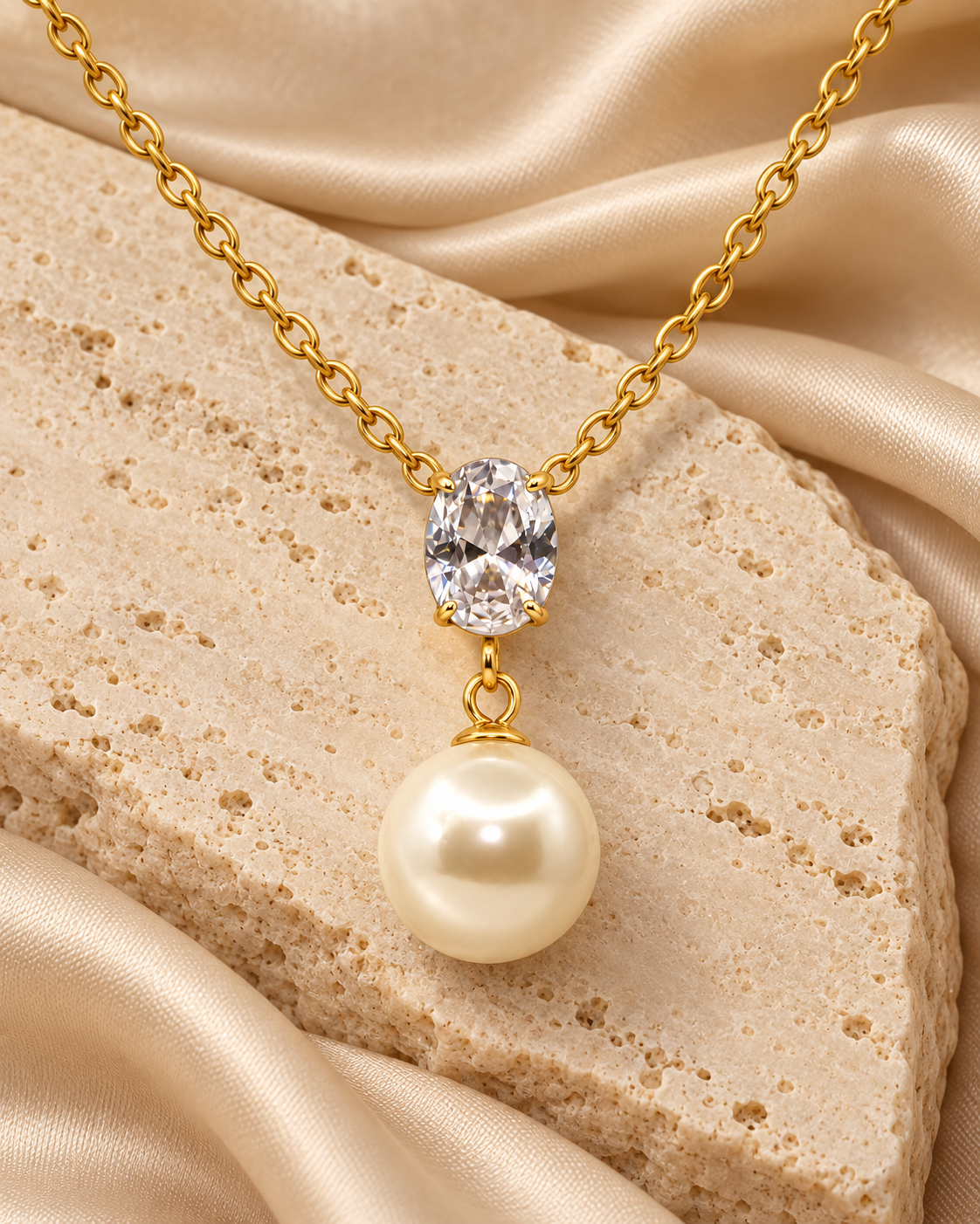 Isla Pearlglow Gold Necklace