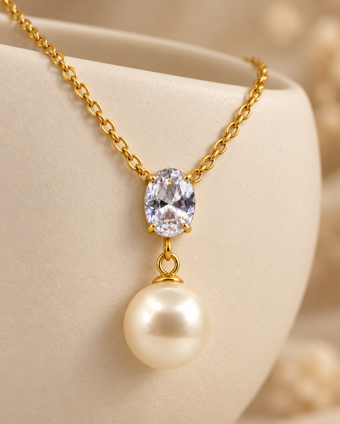 Isla Pearlglow Gold Necklace
