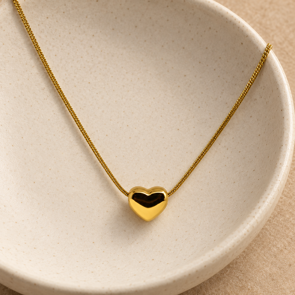 Nola Petite Heart Gold Necklace