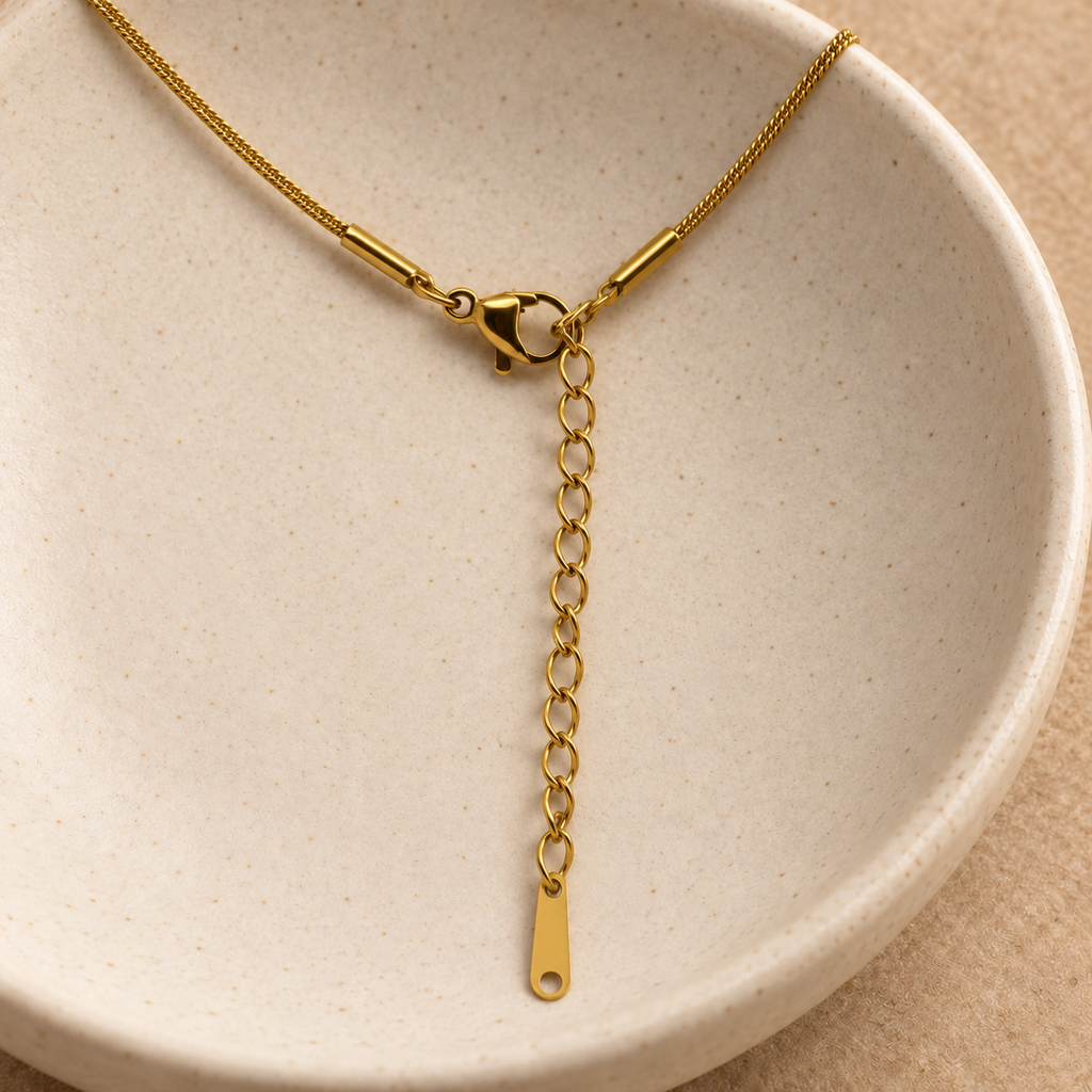 Elara Ivory Dewdrop Gold Necklace