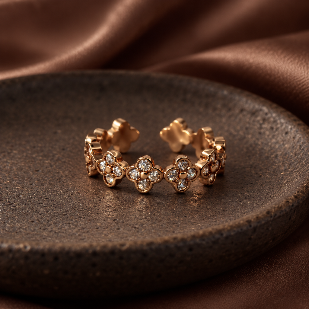 Clovera Rose Gold Adjustable Ring