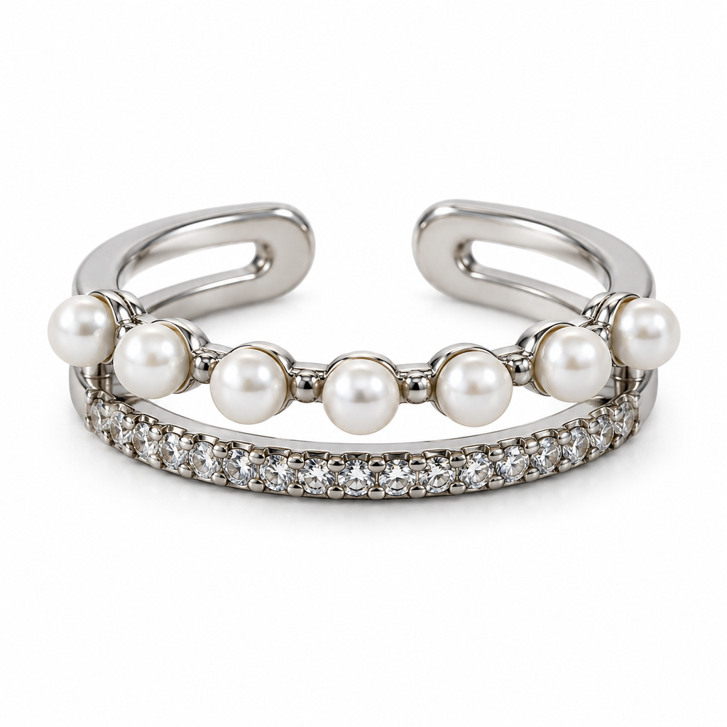Odette Pearl Harmony Silver Ring