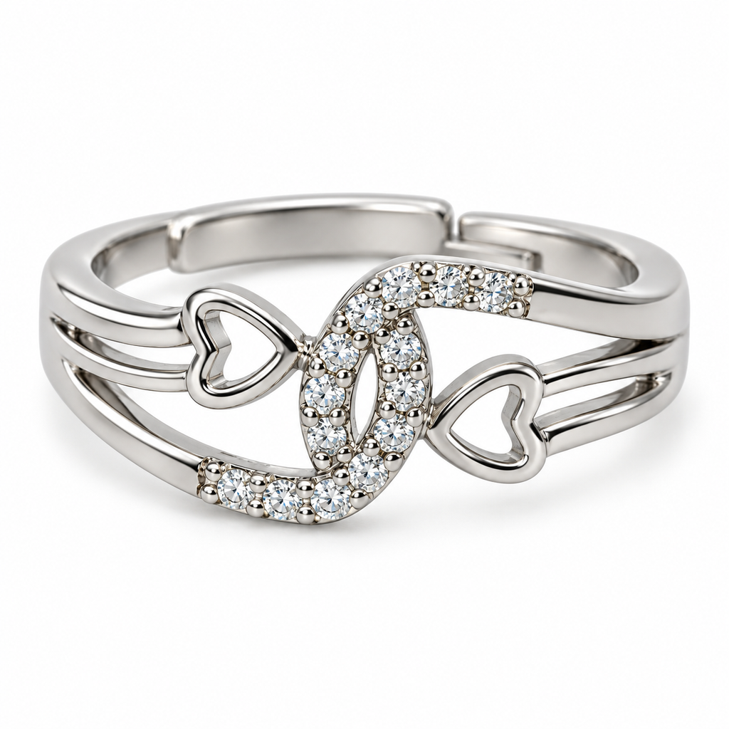Valerie Heartweave Silver Ring