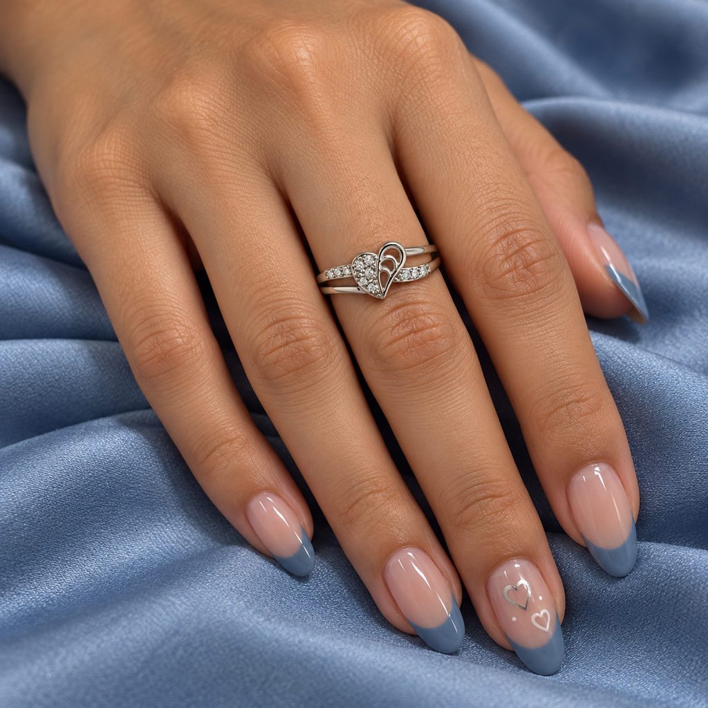 Arielle Heartwave Silver Ring