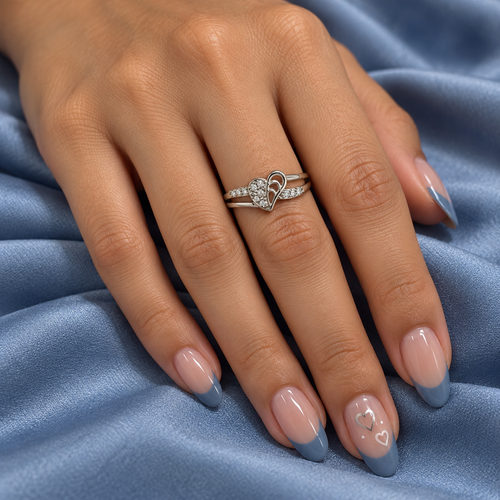 Arielle Heartwave Silver Ring