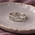 Talia Heartstrings Silver Ring