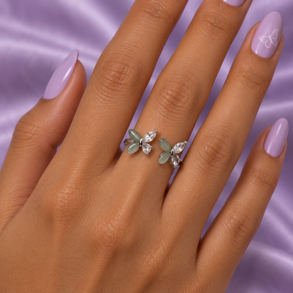 Selene Mistwing Silver Ring